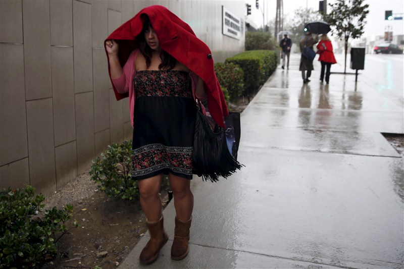An El Nino-strengthened storm brings widespread rain to California triggering flooding that clogged roadways, and authorities warned residents about possible mud slides. El Nino,El Nino hits California,El Nino finally hits California,California triggering flooding,California flooding,El Nino's Storm,El Nino Storm