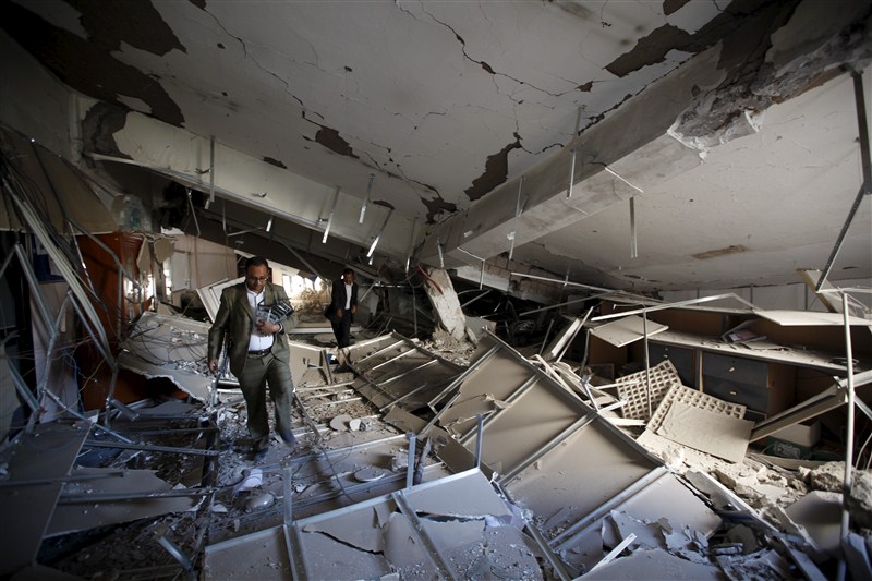 The effects of the Saudi-led bombing campaign. Saudi-led bombing in Yemen,Saudi-led bombing,effects of Saudi-led bombing in Yemen,Saudi-led coalition airstrike,Saudi-led airstrike,Bombing in Yemeni,Yemeni Bombing,Yemen Bombing