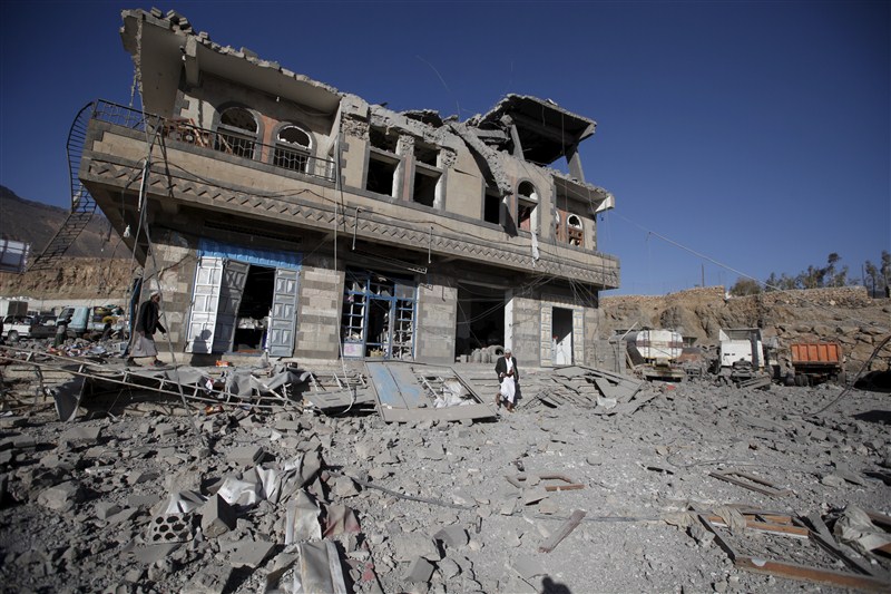 The effects of the Saudi-led bombing campaign. Saudi-led bombing in Yemen,Saudi-led bombing,effects of Saudi-led bombing in Yemen,Saudi-led coalition airstrike,Saudi-led airstrike,Bombing in Yemeni,Yemeni Bombing,Yemen Bombing