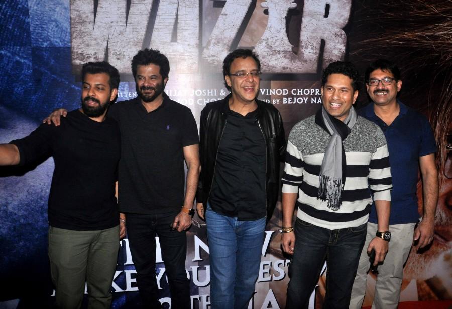 Sachin Tendulkar, Anil Kapoor, Ritesh Sidhwani, Zoya Akhtar, Reema Kagti, Dino Morea, Kangana Ranaut, Sharman Joshi, Chunky Pandey, Raveena Tandon, Anil Thadani and many other celebs graced the Special Screening of Amitabh Bachchan's Wazir movie. Wazir Special Screening,Wazir,Sachin Tendulkar,Anil Kapoor,Ritesh Sidhwani,Zoya Akhtar,Reema Kagti,Dino Morea,Kangana Ranaut,Sharman Joshi,Chunky Pandey,Raveena Tandon,Anil Thadani