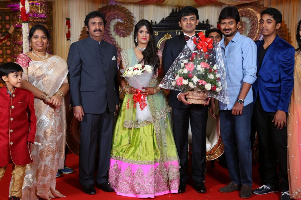 Vishal, Jayam Ravi, Vijay Sethupathi, Udhayanidhi Stalin, Atharvaa and many others celebs at Raviprasad's Grand Daughter Wedding. Raviprasad's Grand Daughter Wedding,Raviprasad's Grand Daughter Wedding respection,Raviprasad's Grand Daughter marriage,Raviprasad's Grand Daughter marriage respection,Vishal,Jayam Ravi,Vijay Sethupathi,Udhayanidhi Stalin,Atharvaa