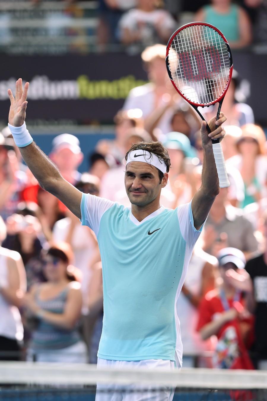 Defending champion Roger Federer defeated Dominic Thiem of Austria 7-6 (5), 7-6 (5) in the semifinal match of the Brisbane International tennis tournament. Roger Federer,Milos Raonic,Dominic Thiem,Brisbane International tennis tournament,tennis tournament,tennis