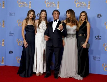 Celebrities like Sylvester Stallone and Kate Winslet won the best performance by an actor and actress in supporting roles in a motion picture at the 72nd Golden Globe Awards.