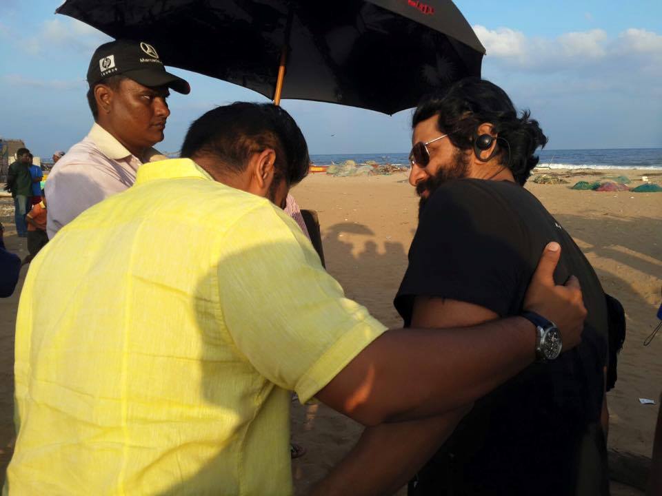 Nivin Pauly met Chiyaan Vikram during the shooting of music video 'The Spirit of Chennai' as a tribute to the victims of Chennai floods. Nivin pauly,nivin pauly meets vikram,nivin pauly the spirit of chennai,the spirit of chennai,the spirit of chennai music video,Chiyaan vikram,Chennai floods,Celebs in spirit of chennai