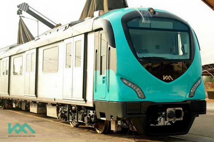 Kochi Metro Rail coaches have arrived at Muttom Yard on Sunday, 10 January. Kochi metro rail,kochi metro coaches,kochi metro coach pictures,Kochi Metro coachers arrive muttom yard,muttom yard