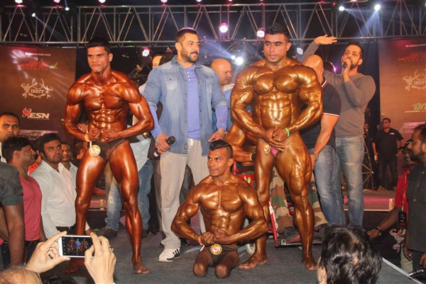 Bollywood actor Salman Khan attends specially abled Athletes, Body Building competition at BodyPower Expo, in Mumbai. Salman Khan,actor Salman Khan,Salman Khan attends bodybuilding competition,Salman Khan at bodybuilding competition,BodyPower Expo,Body Building competition,Salman Khan At Specially Disabled Body Building