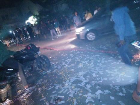 Jr NTR's 25th film Nannaku Prematho released grandly worldwide today. Here are some photos of Jr Ntr fans Hungama at screening.