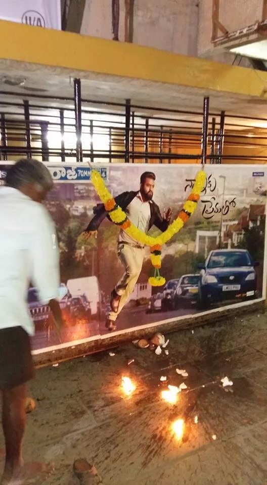 Jr NTR's 25th film Nannaku Prematho released grandly worldwide today. Here are some photos of Jr Ntr fans Hungama at screening. Nannaku Prematho,Nannaku Prematho release,Nannaku Prematho celebrations,Nannaku Prematho Hungama,Jr Ntr,Jr Ntr celebration