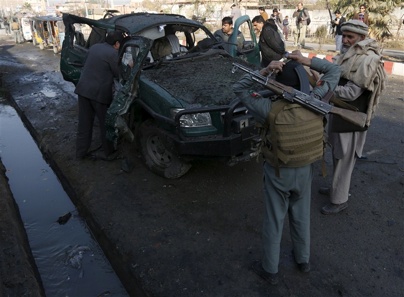 At least six policemen were killed on Wednesday in a terror attack apparently targeted at the Pakistani consulate in Jalalabad city in Afghanistan. Suicide Attack,Suicide Attack at Pakistan Consulate,Pakistan Consulate,Afghanistan,Afghanistan attack,terror attack,Suicide Attack targets Pakistan