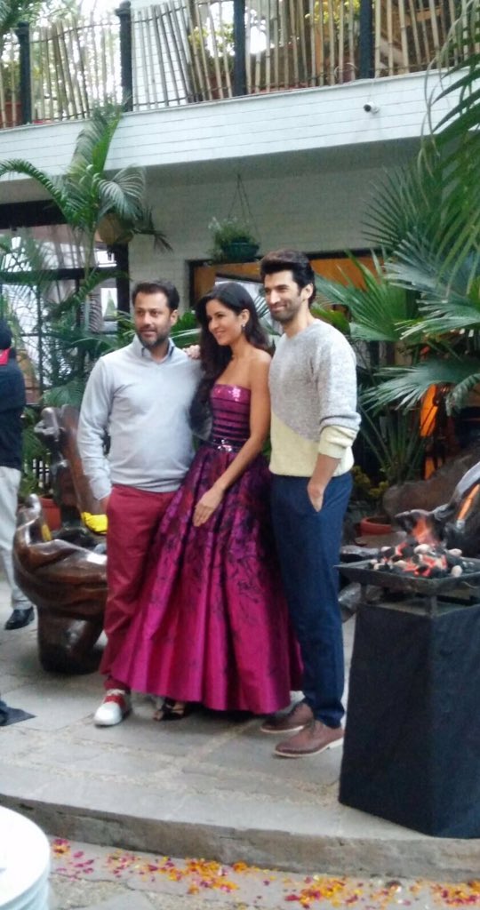 Bollywood actor Aditya Roy Kapur and actress Katrina Kaif at Pashmina Song Launch. Pashmina Song Launch,Aditya Roy Kapur,Katrina Kaif,Aditya Roy Kapur at Pashmina Song Launch,Katrina Kaif at Pashmina Song Launch,Fitoor,Fitoor songs