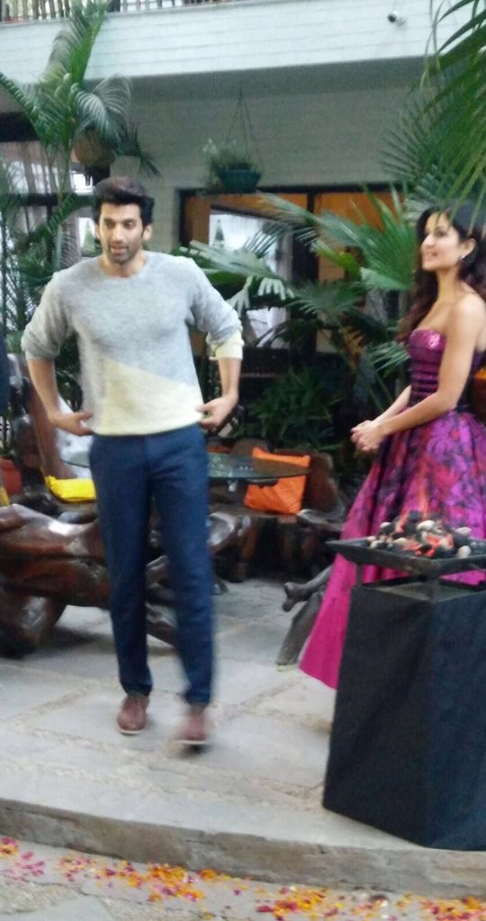 Bollywood actor Aditya Roy Kapur and actress Katrina Kaif at Pashmina Song Launch. Pashmina Song Launch,Aditya Roy Kapur,Katrina Kaif,Aditya Roy Kapur at Pashmina Song Launch,Katrina Kaif at Pashmina Song Launch,Fitoor,Fitoor songs
