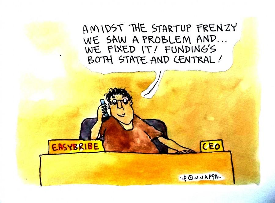 IBTimes Cartoon IBTimes Cartoon,Ponappa Cartoon,Start-up India,Modi Star-up event cartoon