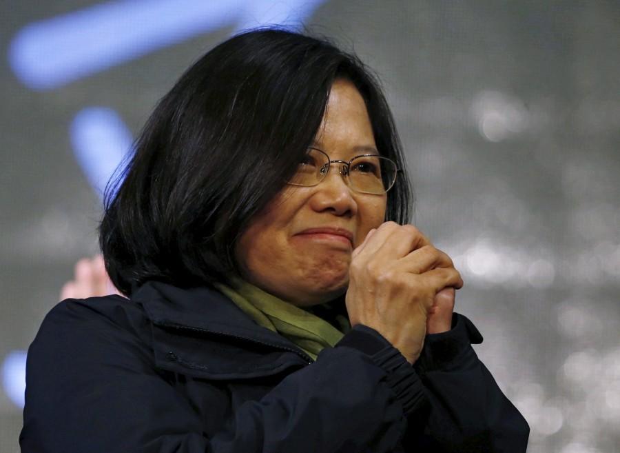 Taiwan's independence-leaning opposition leader Tsai Ing-wen won a convincing victory in presidential elections and pledged to maintain peace with giant neighbor China, which warned it would oppose any move towards independence. Taiwan opposition wins presidency,opposition wins presidency,Tsai Ing-wen,Tsai Ing-wen elected Taiwan's first female president,Taiwan's first female president,Tsai Ing-wen elected first female president