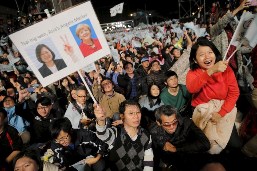 Taiwan's independence-leaning opposition leader Tsai Ing-wen won a convincing victory in presidential elections and pledged to maintain peace with giant neighbor China, which warned it would oppose any move towards independence. Taiwan opposition wins presidency,opposition wins presidency,Tsai Ing-wen,Tsai Ing-wen elected Taiwan's first female president,Taiwan's first female president,Tsai Ing-wen elected first female president