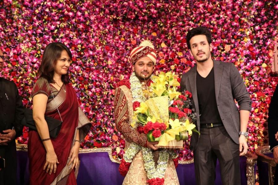 The Grand Wedding of Saif Khalid Shareef son of Khalid Shareef with the daughter of Syed Liaq Ali held in Hyderabad. Saif Khalid Shareef Wedding,Saif Khalid Shareef,Akkineni Amala,Akhil,Venkatesh,Manchu Lakshmi,Allu Aravind,Manchu Manoj's family,Chota K Naidu