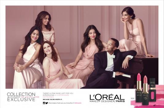 Indian beauty Aishwarya Rai Bachchan joins Sonam Kapoor, Katrina Kaif and Julianne Moore for L'Oreal Paris campaign.