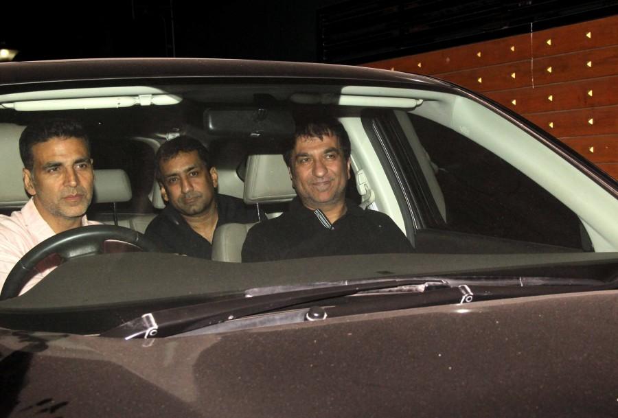 Akshay Kumar and Nimrat Kaur's Airlift special screening at Yash Raj studios. Akshay Kumar,Nimrat Kaur,Akshay Kumar and Nimrat Kaur,Airlift special screening at Yash Raj studios,Airlift special screening,celebs at Airlift special screening