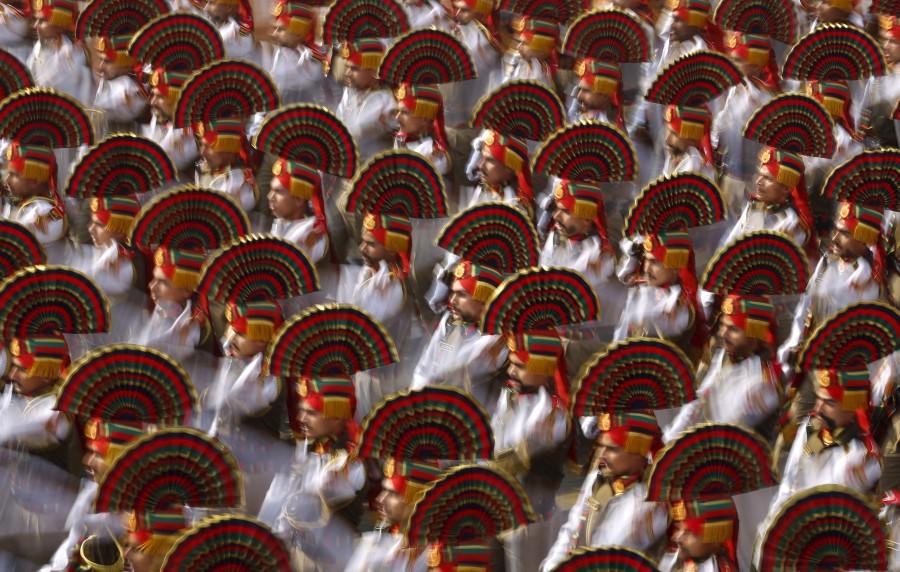 French troops on Saturday participated in the full dress rehearsal for the Republic Day parade on Rajpath. Republic Day,Republic Day Parade,Republic Day Parade 2016,Republic Day 2016,French Troops Participate,French Troops,Rehearsal,Republic Day Rehearsal