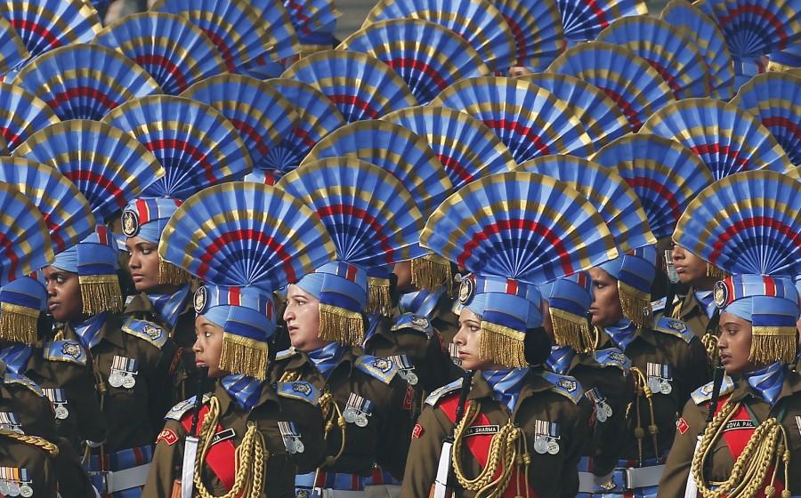 French troops on Saturday participated in the full dress rehearsal for the Republic Day parade on Rajpath. Republic Day,Republic Day Parade,Republic Day Parade 2016,Republic Day 2016,French Troops Participate,French Troops,Rehearsal,Republic Day Rehearsal