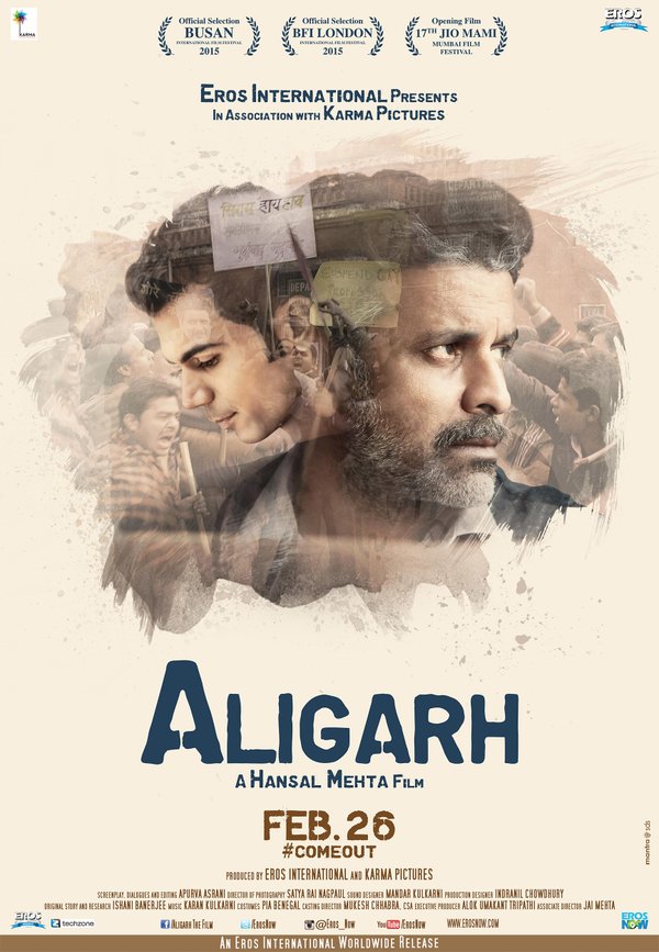 Aligarh is an upcoming Bollywood film directed by Hansal Mehta. Starring Rajkummar Rao and Manoj Bajpai in the lead role. Aligarh,Aligarh first look poster,Aligarh first look,Aligarh poster,Rajkummar Rao,Manoj Bajpai,Hansal Mehta,Bollywood movie Aligarh,Aligarh movie stills,Aligarh movie pics,Aligarh movie images,Aligarh movie photos