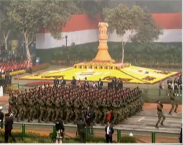 Prime Minister Narendra Modi reached the Rajpath here to mark the Republic Day celebrations on Tuesday. Prime Minister Narendra Modi,Prime Minister Narendra Modi reached Rajpath,67th Republic Day,Republic Day,Republic Day 2016,Republic Day celebrations,happy Republic Day,Narendra Modi,Modi