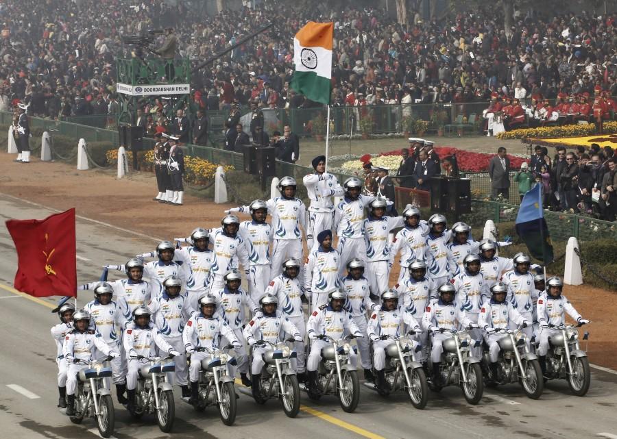Prime Minister Narendra Modi reached the Rajpath here to mark the Republic Day celebrations on Tuesday. Prime Minister Narendra Modi,Prime Minister Narendra Modi reached Rajpath,67th Republic Day,Republic Day,Republic Day 2016,Republic Day celebrations,happy Republic Day,Narendra Modi,Modi