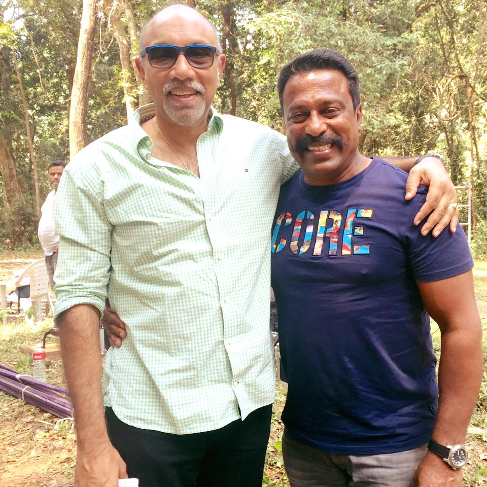 The shooting of 'Baahubali: The Conclusion' is progressing in Kannavam forest in Kannur. Baahubali 2,baahubali 2 shooting,Abu Salim in baahubali 2,baahubali 2 shooting Abu Salim,Abu Salim with SS Rajamouli,Abu Salim with Sathyaraj