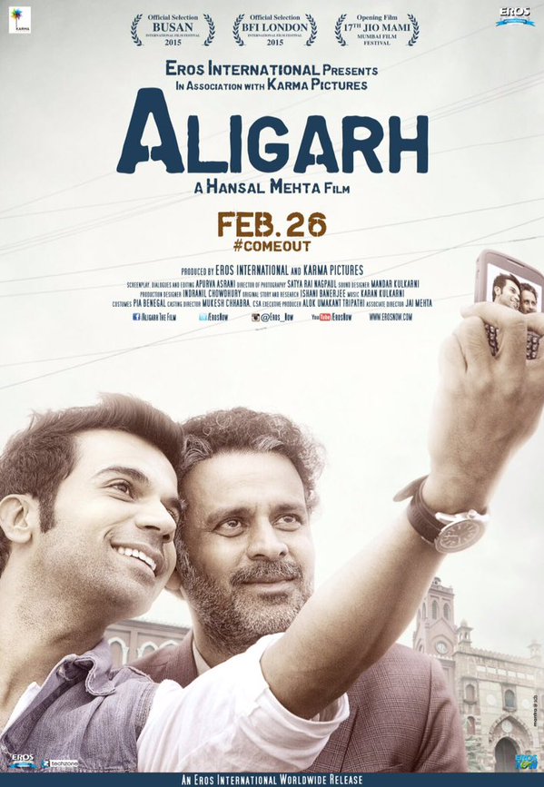 Aligarh is an upcoming Bollywood film directed by Hansal Mehta. Starring Rajkummar Rao and Manoj Bajpai in the lead role. Aligarh,Aligarh first look poster,Aligarh first look,Aligarh poster,Rajkummar Rao,Manoj Bajpai,Hansal Mehta,Bollywood movie Aligarh,Aligarh movie stills,Aligarh movie pics,Aligarh movie images,Aligarh movie photos