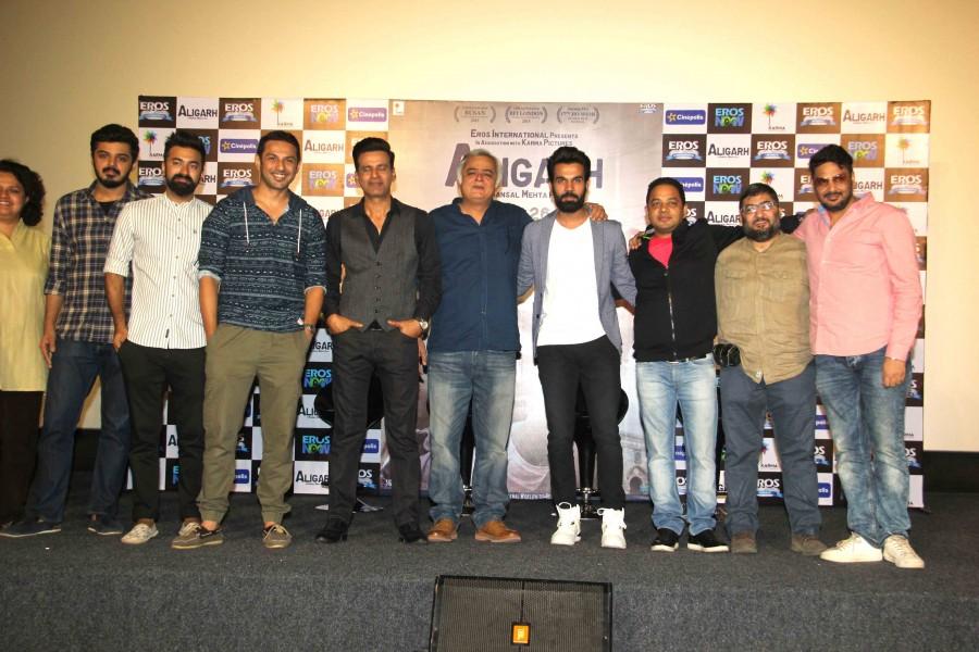 Aligarh is an Upcoming Hindi movie based on the real-life incident. Starring Rajkummar Rao and Manoj Bajpai in the lead role. Aligarh Trailer launch,Aligarh Trailer,Rajkummar Rao,Manoj Bajpai,Aligarh Trailer launch pics,Aligarh Trailer launch images,Aligarh Trailer launch photos,Aligarh Trailer launch stills,Aligarh Trailer launch pictures