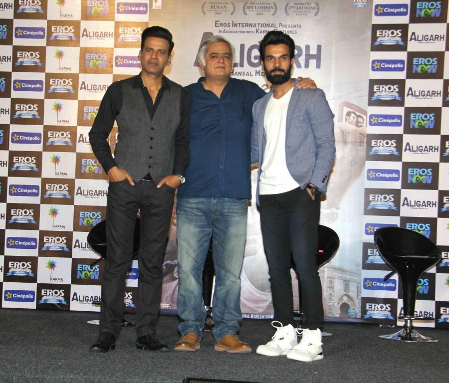 Aligarh is an Upcoming Hindi movie based on the real-life incident. Starring Rajkummar Rao and Manoj Bajpai in the lead role. Aligarh Trailer launch,Aligarh Trailer,Rajkummar Rao,Manoj Bajpai,Aligarh Trailer launch pics,Aligarh Trailer launch images,Aligarh Trailer launch photos,Aligarh Trailer launch stills,Aligarh Trailer launch pictures