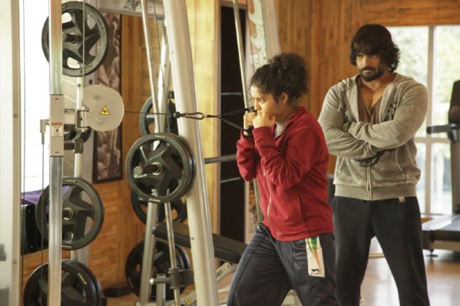Irudhi Suttru (in Hindi Saala Khadoos) is an upcoming sports drama film written and directed by Sudha Kongara. Starring Madhavan and Ritika Singh in the lead role. Irudhi Suttru,Saala Khadoos,Madhavan,Ritika Singh,Irudhi Suttru movie stills,Irudhi Suttru movie pics,Irudhi Suttru movie images,Irudhi Suttru movie photos,Irudhi Suttru photos,Saala Khadoos movie stills,Saala Khadoos movie pics,Saala Khadoos movie images