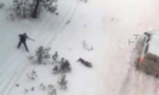 The FBI releases grainy aerial video of Tuesday's deadly roadside encounter with the occupiers.