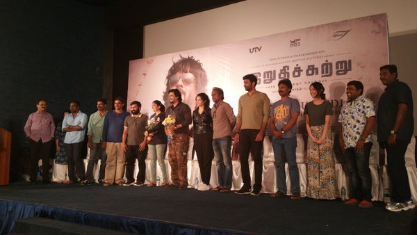 Irudhi Suttru which released last week grandly, took a Irudhi Suttru,Irudhi Suttru sucess meet,Madhavan at Irudhi Suttru sucess meet,Ritika Singh at Irudhi Suttru sucess meet,Madhavan,Ritika Singh,Irudhi Suttru sucess meet pics,Irudhi Suttru sucess meet images,Irudhi Suttru sucess meet photos,Irudhi Suttru su