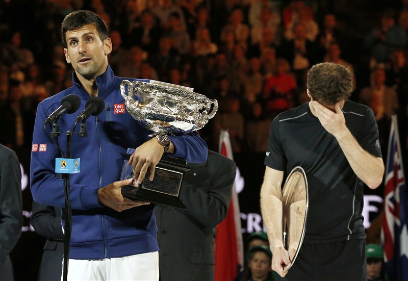 World number one Novak Djokovic beat Andy Murray in straight sets to win his sixth Australian Open title. Andy Murray beaten by Novak Djokovic,Novak Djokovic,Novak Djokovic beats Andy Murray,Australian Open final,Australian Open final 2016,Novak Djokovic wins Australian Open final,Novak Djokovic champion,Andy Murray