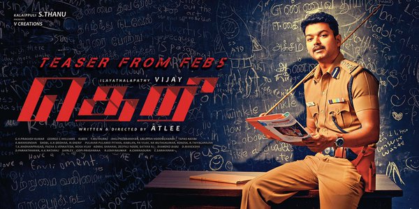 Director Atlee revealed Title and First Look Poster of Vijay's upcoming Movie Theri,Theri first look,Theri first look poster,Theri poster,vijay,vijay 59,ilayathalapathy vijay,atlee,vijay new movie