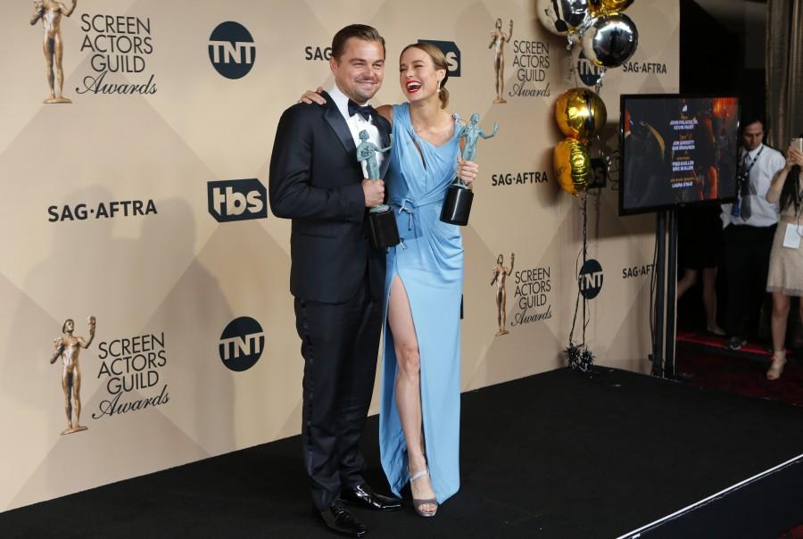 Highlights from the 22nd Screen Actors Guild Awards in Los Angeles, California. SAG Awards 2016,SAG Awards,Guild Awards,22nd Screen Actors Guild Awards,Leonardo DiCaprio,Brie Larson,Billy Crudup,Liev Schreiber,Rachel McAdams,John Slattery,Michael Keaton,Brian d'Arcy James,Mark Ruffalo
