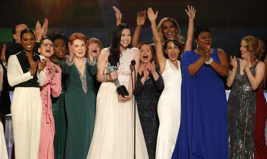 Highlights from the 22nd Screen Actors Guild Awards in Los Angeles, California. SAG Awards 2016,SAG Awards,Guild Awards,22nd Screen Actors Guild Awards,Leonardo DiCaprio,Brie Larson,Billy Crudup,Liev Schreiber,Rachel McAdams,John Slattery,Michael Keaton,Brian d'Arcy James,Mark Ruffalo