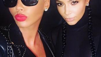 Kim Kardashian,Kim Kardashian selfie with Amber Rose,Amber Rose,TV personality Kim Kardashian,Kim Kardashian selfie,Kim Kardashian selfies,Amber Rose selfie,Amber Rose selfies