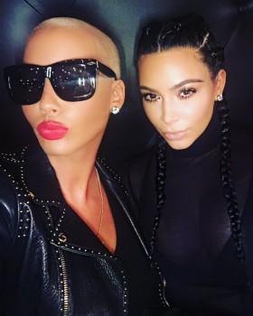 TV personality Kim Kardashian has clicked a selfie with the model-actress Amber Rose.