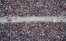 More than 50,000 passengers were stranded at China's Guangzhou railway station.