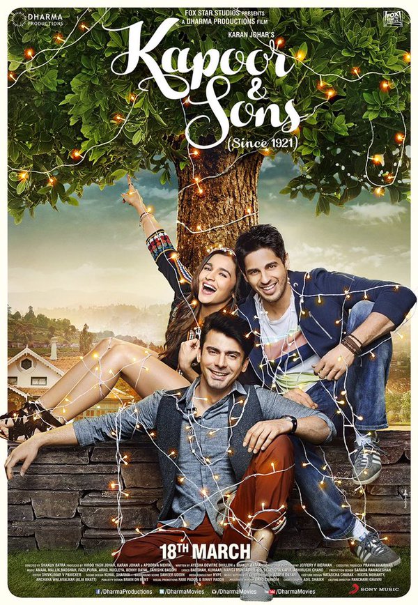 Kapoor & Sons is an upcoming Indian comedy, romantic drama film directed by Shakun Batra. Starring Sidharth Malhotra, Alia Bhatt and Rishi Kapoor in the lead role. Kapoor and Sons first look poster,Kapoor and Sons first look,Kapoor and Sons poster,Sidharth Malhotra,Alia Bhatt,Fawad Khan,Rishi Kapoor,Sanjay Dutt,Amrita Puri