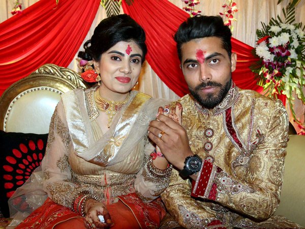 Indian Cricket player Ravindra Jadeja engaged to Riva Solanki. Ravindra Jadeja,Ravindra Jadeja engaged to Riva Solanki,Riva Solanki,Ravindra Jadeja engament,Cricket player Ravindra Jadeja,Ravindra Jadeja marriage,Jadeja
