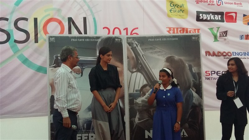 Bollywood actress Sonam Kapoor inaugurated a plaque dedicated to Neerja Bhanot at St. Xavier's College. Sonam Kapoor,actress Sonam Kapoor,bollywood actress Sonam Kapoor,Neerja Bhanot,St. Xavier's College