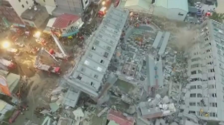 Images from the aftermath after a powerful quake struck southern Taiwan before dawn on Saturday near the city of Tainan. Earthquake Strikes Taiwan,Earthquake inTaiwan,Taiwan,Taiwan Earthquake,southern Taiwan,powerful Earthquake,Taiwan earthquake