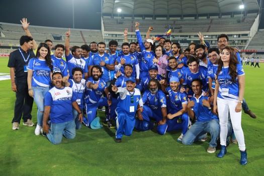 CCL 6 Telugu Warriors vs Karnataka Bulldozers Match held at Hyderabad.