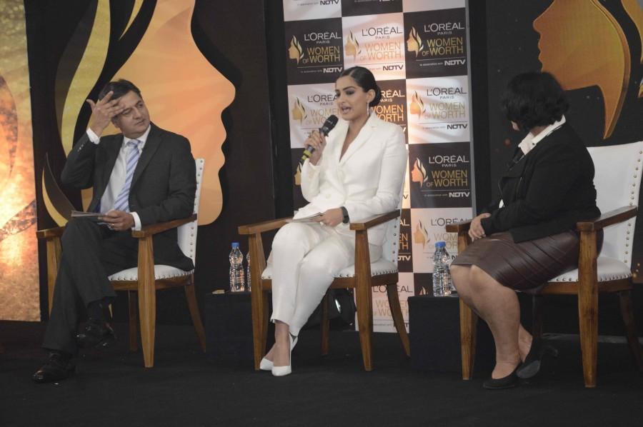 Actress Sonam Kapoor, who as L'Oreal Paris brand ambassador on Monday unveiled the trophy, introduced the jury and announced the categories and the nominees for the Women of Worth Awards 2016. Sonam Kapoor,Sonam Kapoor at Women of Worth,L'Oreal Paris,Actress Sonam Kapoor,nominees for the Women of Worth Awards,Women of Worth Awards