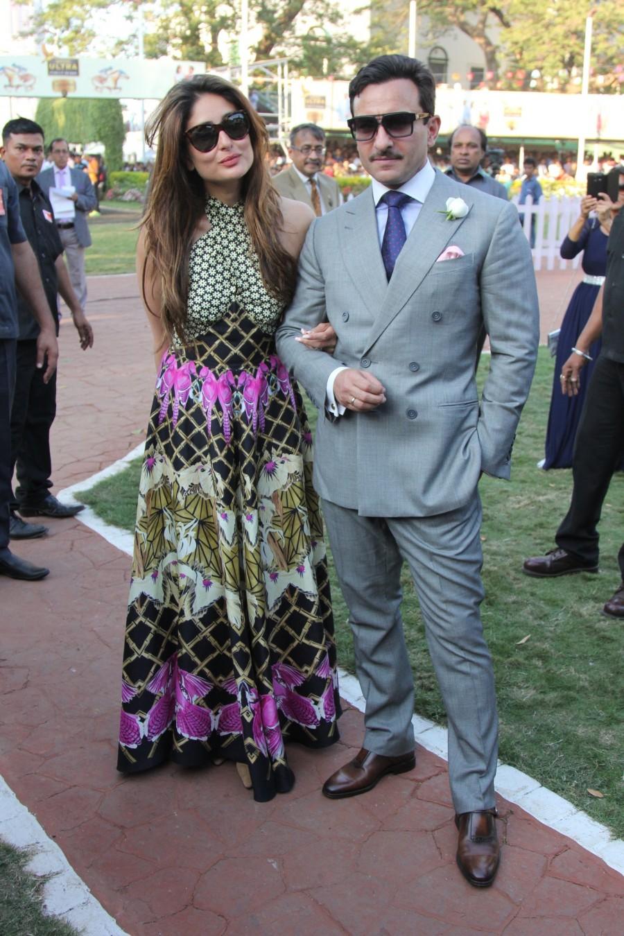 Celebs at the IBJA Cup (India Bullion & Jewellers Association) at the MC Dowell's Derby Day held at RWITC, Mahalaxmi Racecourse. Kareena Kapoor Khan,Saif Ali Khan,Kareena Kapoor Khan and Saif Ali Khan,IBJA Cup,India Bullion & Jewellers Association,MC Dowell's Derby Day,Celebs at IBJA Cup