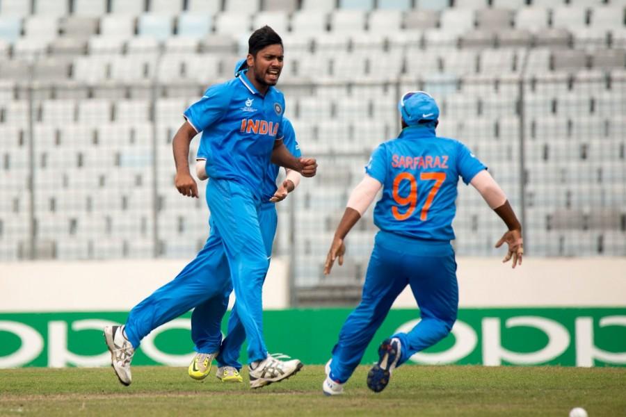 India are the first team into Sunday's U-19 CWC final after a 97 run win over Sri Lanka. U-19 World Cup,U 19 World Cup,ICC U-19 World Cup 2016,India beat Sri Lanka by 97 runs,India beat Sri Lanka,India enters U-19 World Cup,Team India,u19 world cup india,Rahul Dravid
