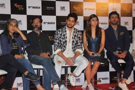 Photos of Kapoor & Sons Trailer launch. Celebs like Rajat Kapoor, Ratna Pathak Shah, Shakun Batra, Sidharth Malhotra, Alia Bhatt, Fawad Khan, Karan Johar graced the event.