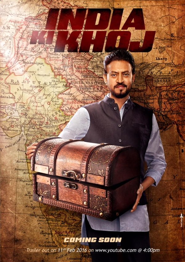 Irrfan Khan's upcoming movie India ki Khoj first look poster. India ki Khoj,India ki Khoj first look,India ki Khoj poster,Irrfan Khan,actor Irrfan Khan,bollywood actor Irrfan Khan,Irrfan Khan's India ki Khoj,Irrfan Khan new movie,Irrfan Khan new film,Irrfan Khan upcoming movie